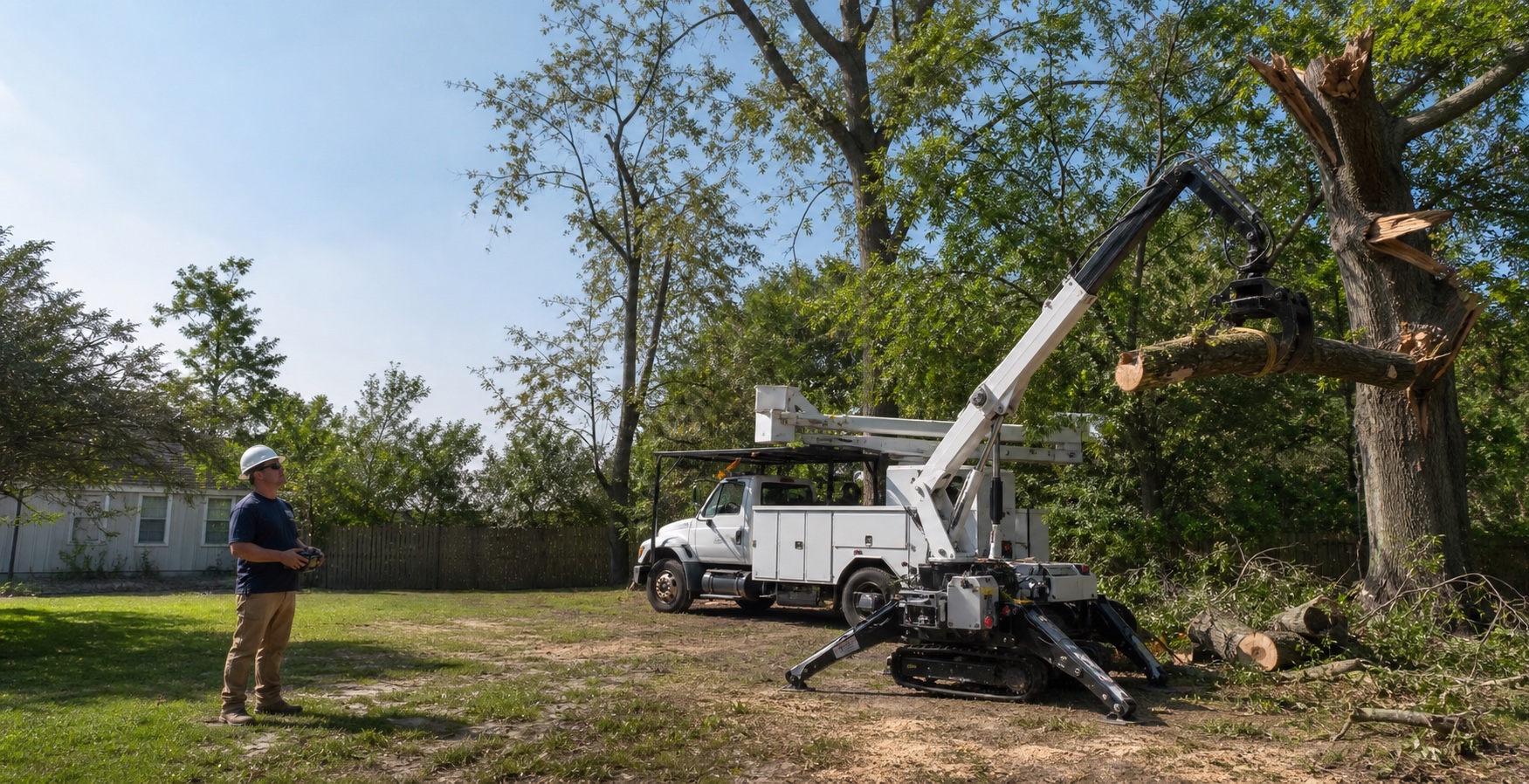 Nasello’s Tree Service — Crane service